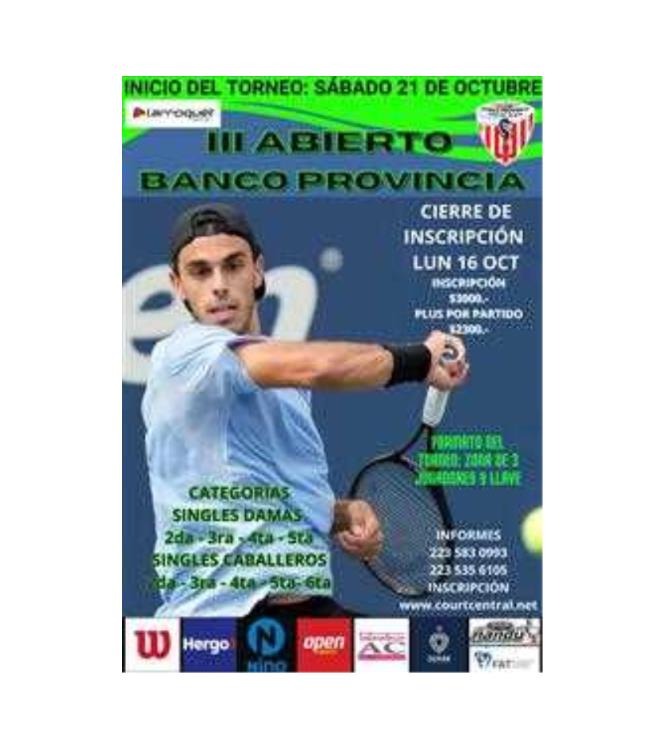 3er Torneo Abierto Club Banco Provincia (Etapa 11° FAT)