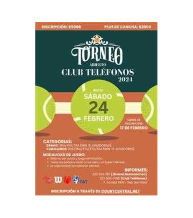 Etapa 1 Abierto Club Teléfonos
